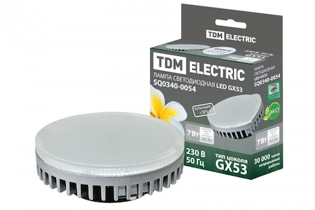 TDM ELECTRIC SQ0340-0054 Лампа светодиодная GX53-7 Вт-4000 К TDM